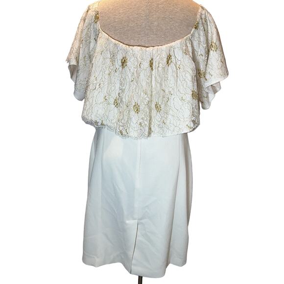 Slate & Willow Golden Iris Dress Cream Off Shoulder Size 16 - Picture 4 of 7